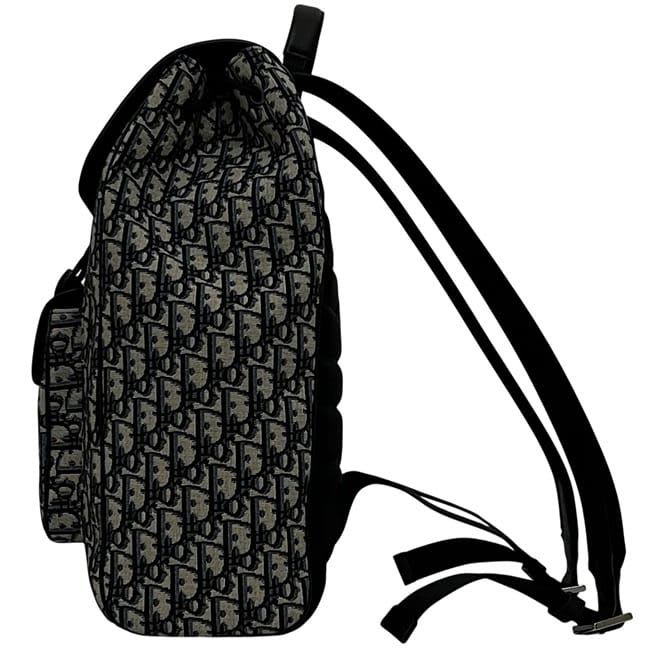 Christian Dior Backpack Saddle Black Beige Navy — view 3
