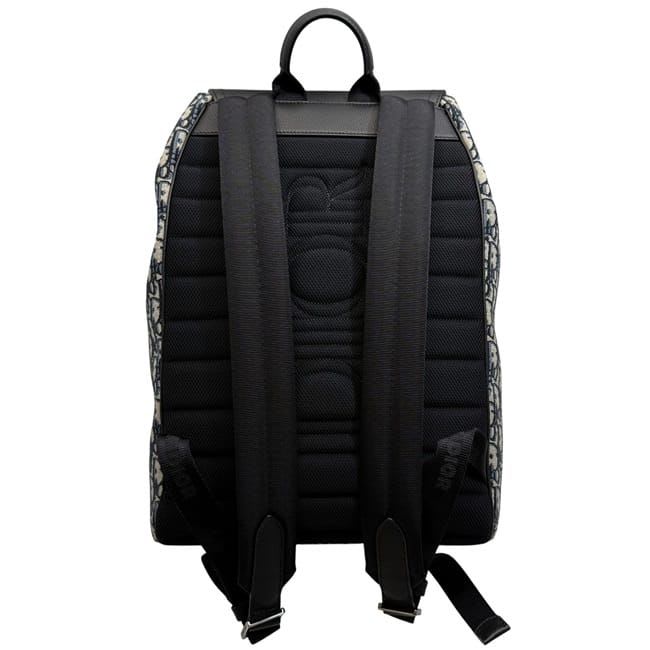 Christian Dior Backpack Saddle Black Beige Navy