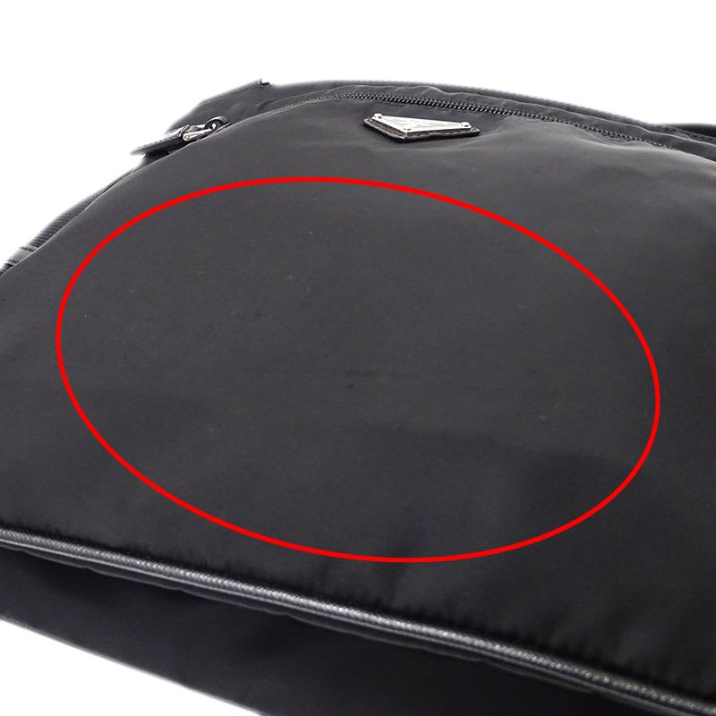 Prada Bag Shoulder Nylon Black Va0563 Crossbody