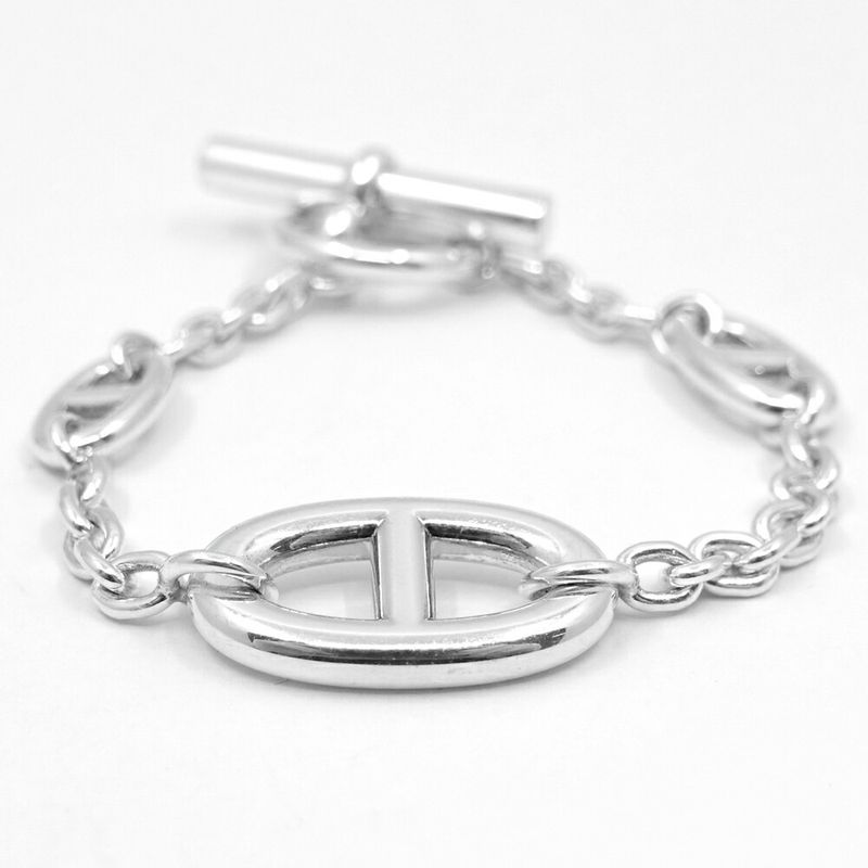 Hermes Bracelet Chaine D'ancre Farande AG 925 SV Silver Jewelry — view 4