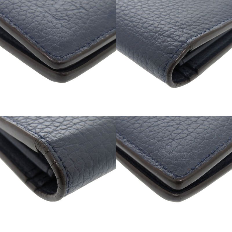 Louis Vuitton Portefeuille Plaza Taurillon Leather Ocean Navy Long — view 4
