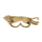 Gucci Double Finger Ring Panther Metal Rhinestone Gold 1001 — view 3