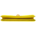 Bottega Veneta The Classic Matte Croco Yellow Shoulder Bag 0341