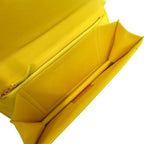Bottega Veneta The Classic Matte Croco Yellow Shoulder Bag 0341