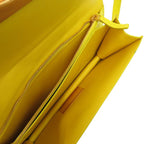 Bottega Veneta The Classic Matte Croco Yellow Shoulder Bag 0341