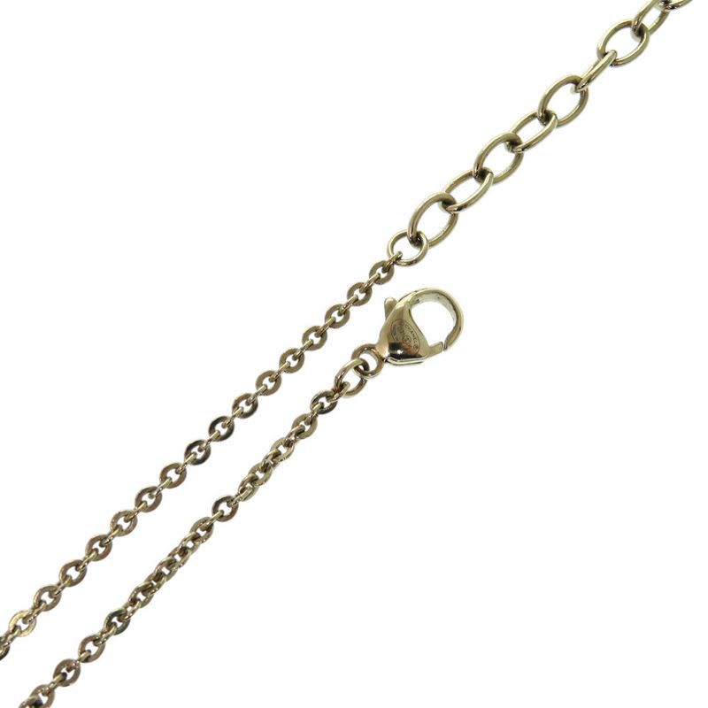 Chanel Coco Mark Mirror Ball Metal Rhinestone Red Necklace 0463 — view 7