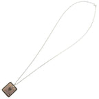 Hermes As de Coeur Ace Of Hearts Leather Metal Brown Necklace — view 5