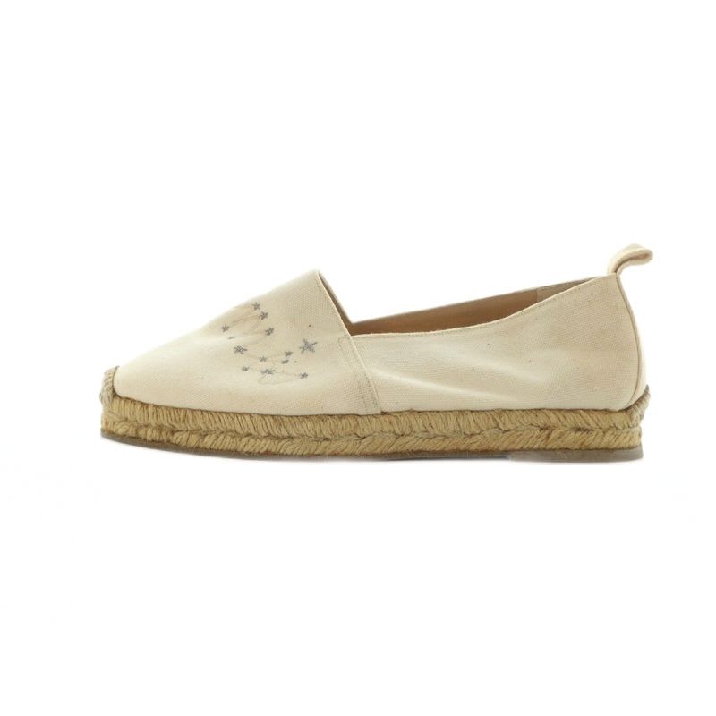 Hermes Espadrilles Slip-on Canvas Logo Star 36 Beige GY11 — view 2