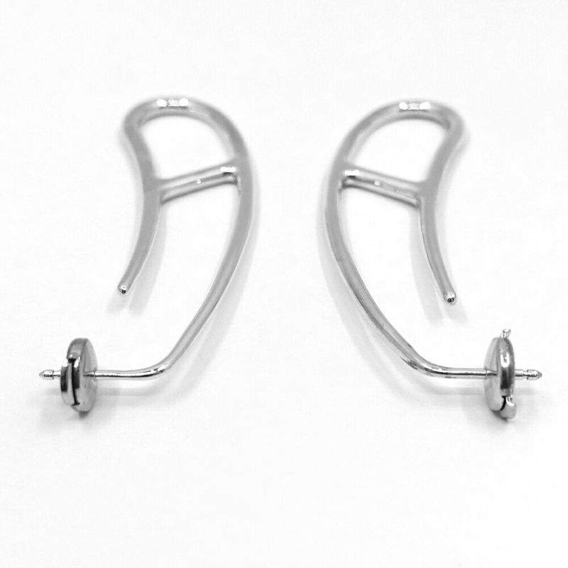 Hermes Chaine Dancre Punk Earrings AG 925 SV Silver Pair — view 6
