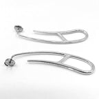 Hermes Chaine Dancre Punk Earrings AG 925 SV Silver Pair — view 5