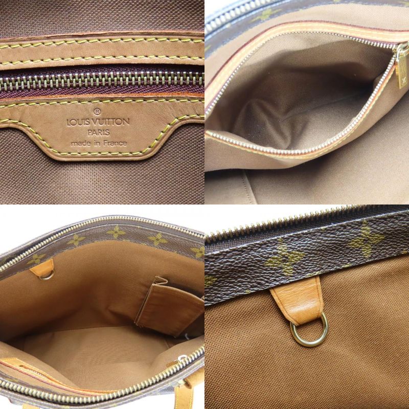 Louis Vuitton Tote Bag Cabas Piano Monogram Leather Brown Shoulder Bag