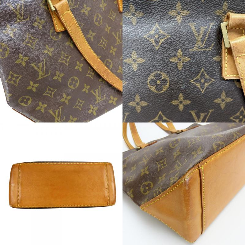 Louis Vuitton Tote Bag Cabas Piano Monogram Leather Brown Shoulder Bag