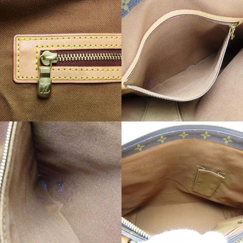 Louis Vuitton Tote Bag Cabas Mezzo Monogram Leather Brown Shoulder Bag