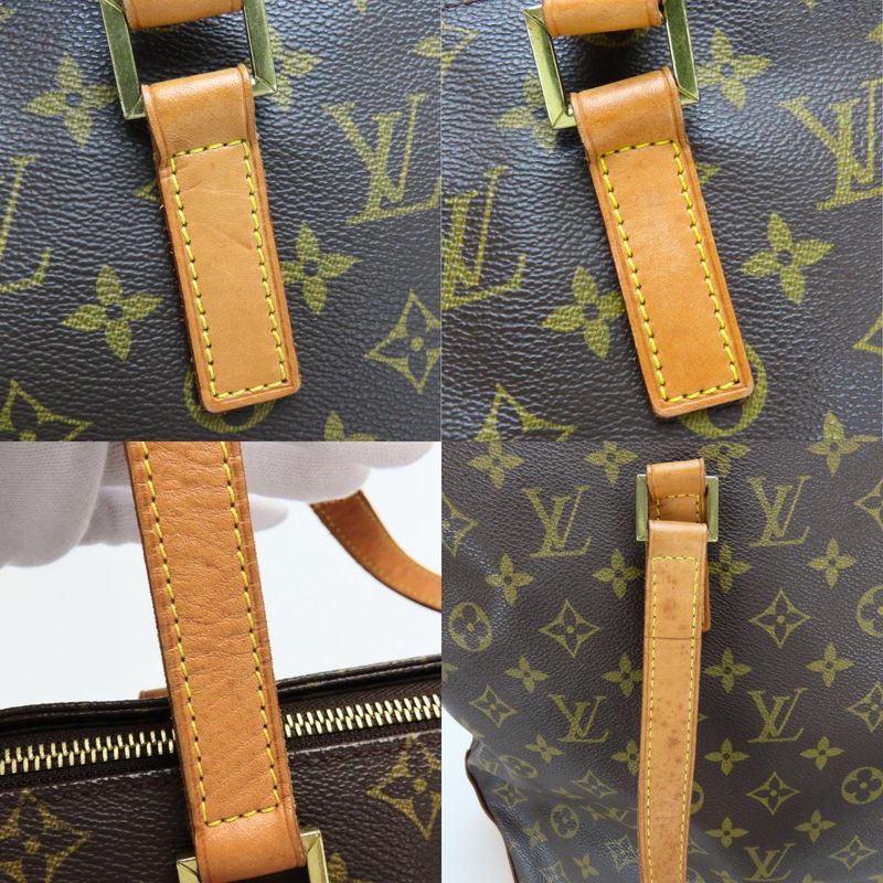 Louis Vuitton Tote Bag Cabas Mezzo Monogram Leather Brown Shoulder Bag