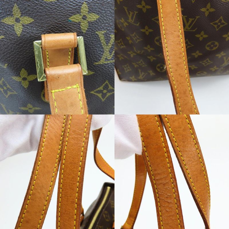 Louis Vuitton Tote Bag Cabas Mezzo Monogram Leather Brown Shoulder Bag