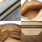 Louis Vuitton Tote Bag Cabas Mezzo Monogram Leather Brown Shoulder Bag