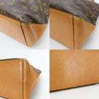 Louis Vuitton Tote Bag Cabas Mezzo Monogram Leather Brown Shoulder Bag