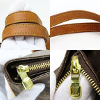 Louis Vuitton Tote Bag Cabas Mezzo Monogram Leather Brown Shoulder Bag
