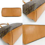Louis Vuitton Tote Bag Cabas Mezzo Monogram Leather Brown Shoulder Bag