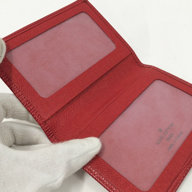Louis Vuitton Porto 2 Cult Vertical Pass Case Epi Castilian Red — view 8