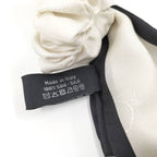 Chanel Scrunchie Ribbon Coco Mark Logo Hair Clip Silk White Black — view 2