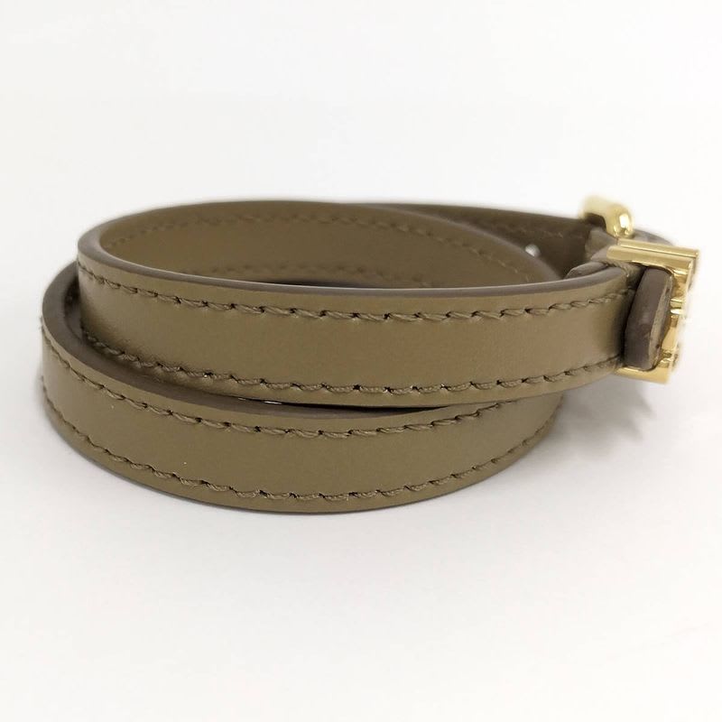 Celine Les Cuirs Bracelet Double Leather Khaki — view 5