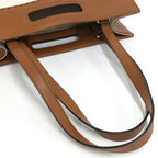 Fendi 2-Way Shoulder Bag Logo Leather Canvas Ivory Brown 7 Va481