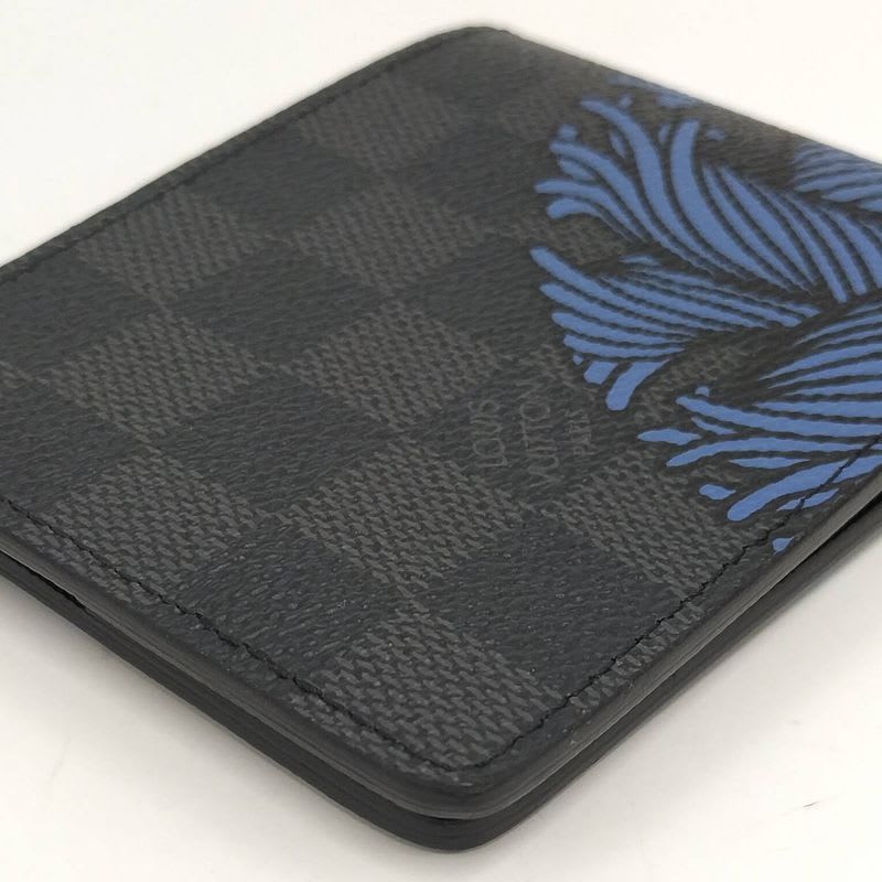 Louis Vuitton Portefeuille Leather Under Bifold Wallet Damier Graphite — view 6