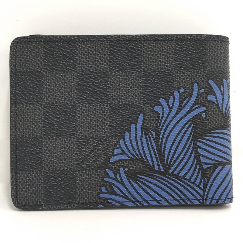 Louis Vuitton Portefeuille Leather Under Bifold Wallet Damier Graphite — view 3