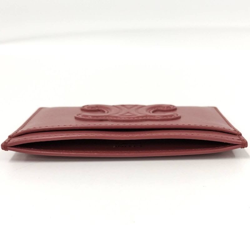 Celine Card Case Triomphe Leather Pink — view 7