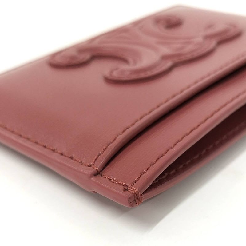Celine Card Case Triomphe Leather Pink — view 4