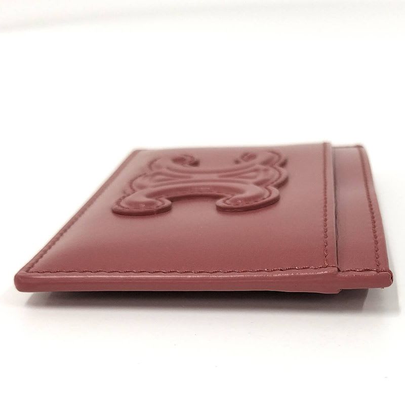 Celine Card Case Triomphe Leather Pink — view 6