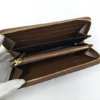 Gucci Round Zipper Long Wallet Horsebit Brown — view 2