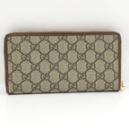 Gucci Round Zipper Long Wallet Horsebit Brown — view 3