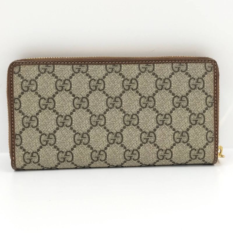 Gucci Round Zipper Long Wallet Horsebit Brown — view 3