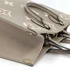 Louis Vuitton On The Go MM 2-Way Handbag Bicolor Monogram Empreinte Tourterelle