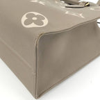 Louis Vuitton On The Go MM 2-Way Handbag Bicolor Monogram Empreinte Tourterelle