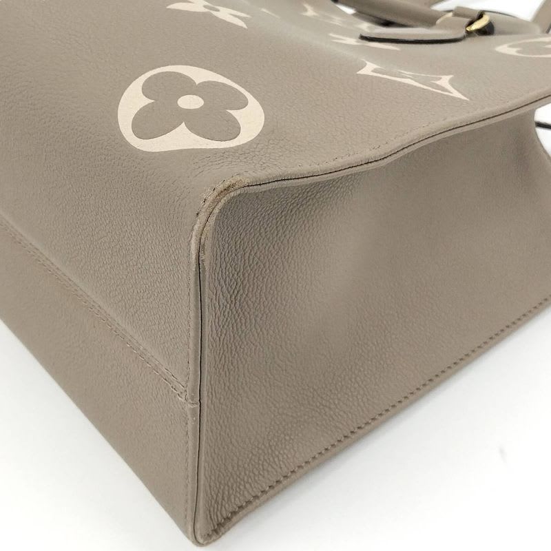Louis Vuitton On The Go MM 2-Way Handbag Bicolor Monogram Empreinte Tourterelle