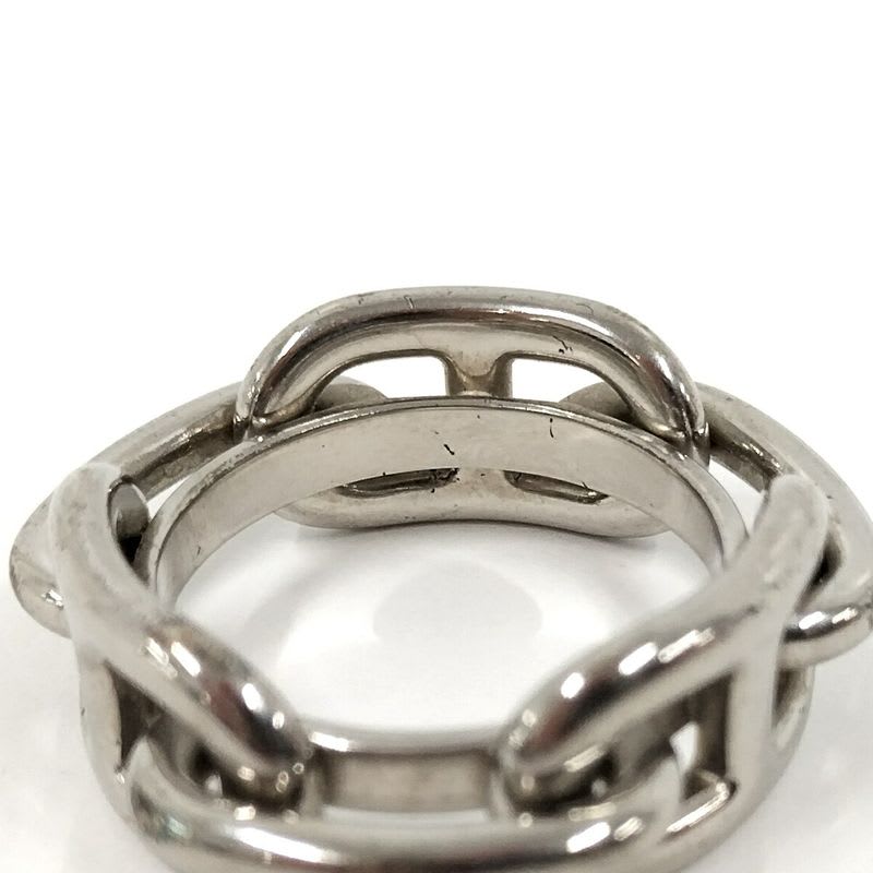 Hermes Chaine D'ancre Scarf Ring Plated Silver — view 4