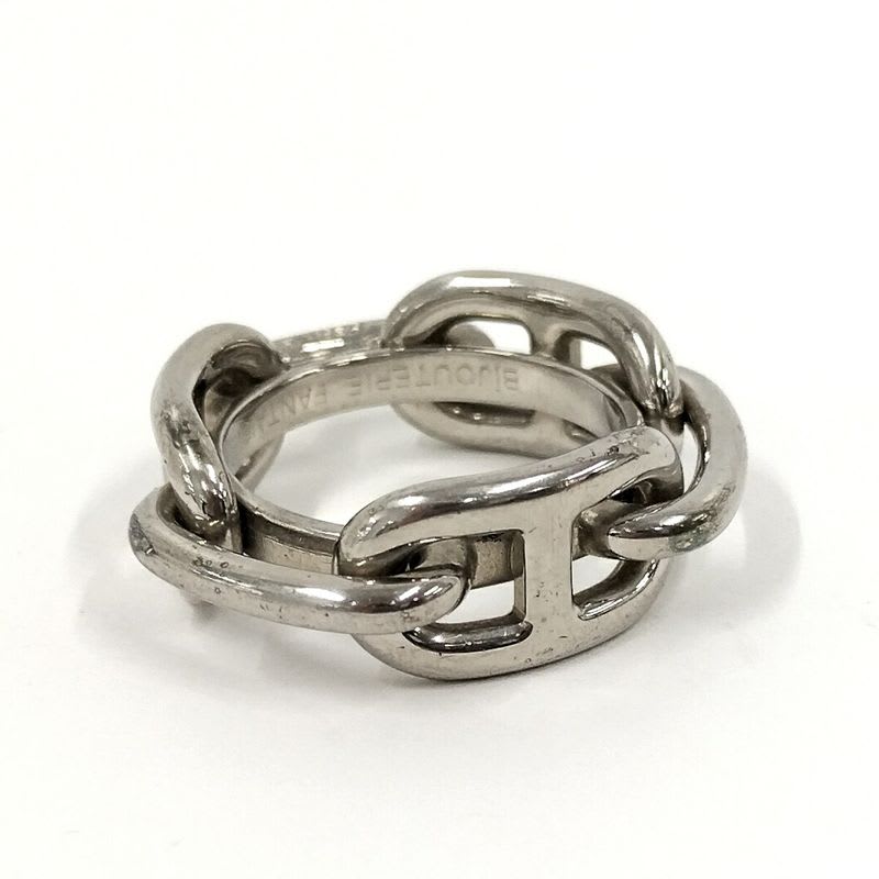 Hermes Chaine D'ancre Scarf Ring Plated Silver — view 3