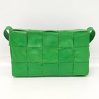 Bottega Veneta Shoulder Bag Cassette Intrecciato Leather Green
