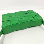 Bottega Veneta Shoulder Bag Cassette Intrecciato Leather Green