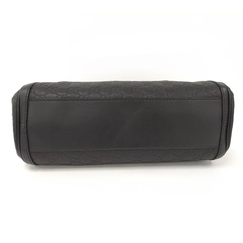 Gucci Guccissima Scarlet Shoulder Bag Leather Black — view 8