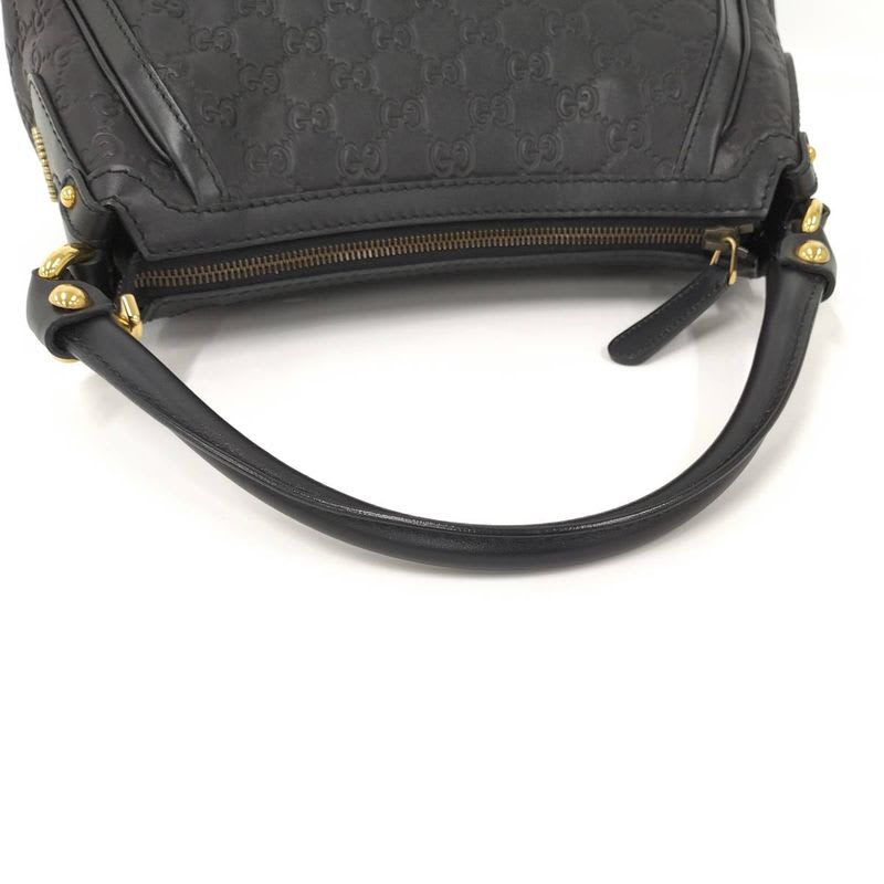Gucci Guccissima Scarlet Shoulder Bag Leather Black — view 6