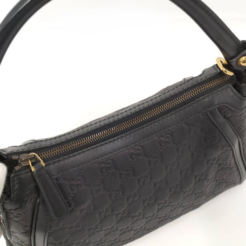 Gucci Guccissima Scarlet Shoulder Bag Leather Black — view 9