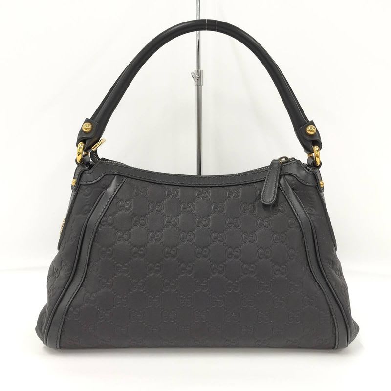 Gucci Guccissima Scarlet Shoulder Bag Leather Black — view 3