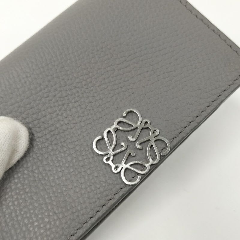 Loewe Business Card Holder Anagram Case Leather Gray C821 M97 X03 — view 7