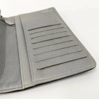 Chanel Camellia Embossed Bifold Long Wallet Leather Black — view 6