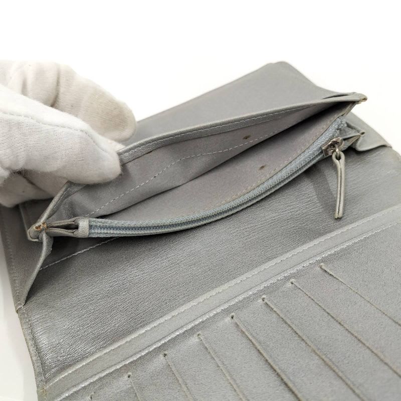 Chanel Camellia Embossed Bifold Long Wallet Leather Black — view 8