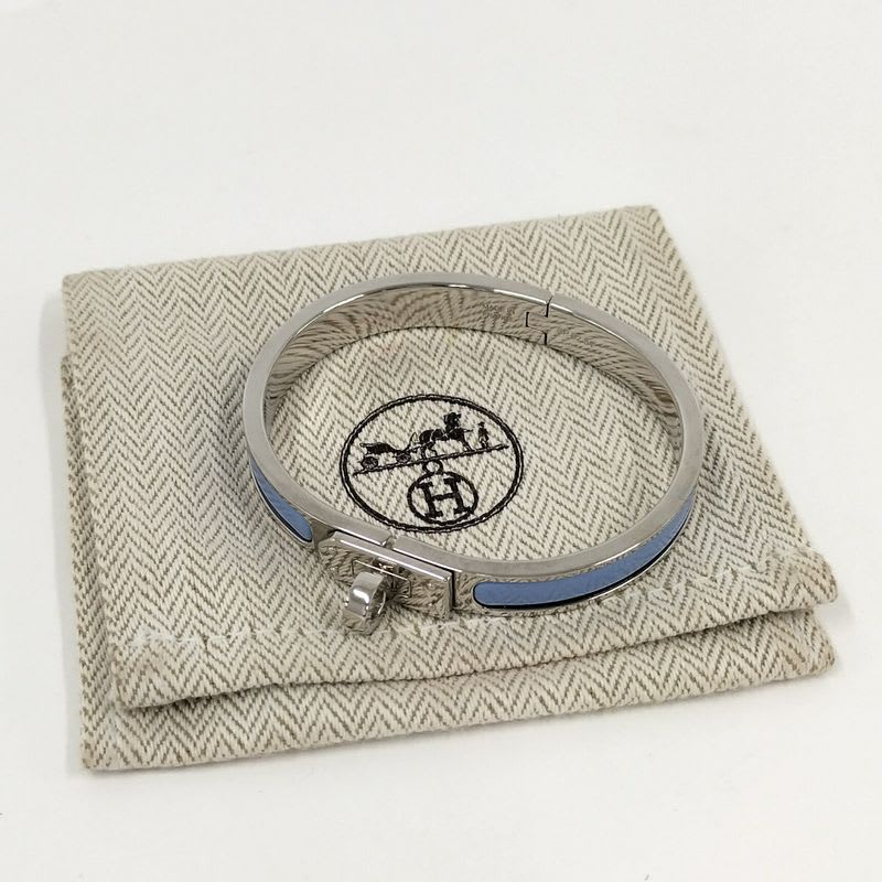 Hermes Mini Click Kelly Bangle Plated Silver — view 9